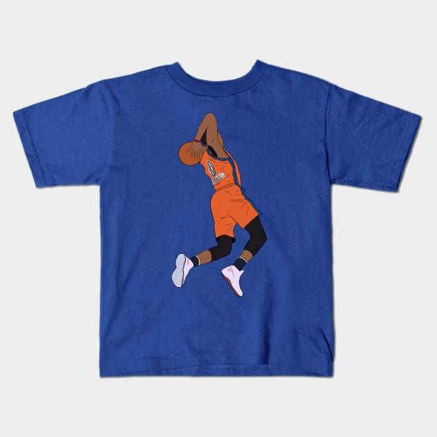 Russell Westbrook Tomahawk Kids T-Shirt by RatTrapT33s